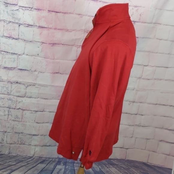 Sperry red pullover 1/4 zip size medium - Picture 3 of 4